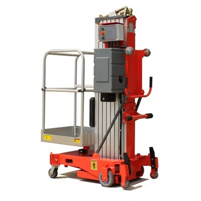 Plataforma elevatória de liga de alumínio de mastro único